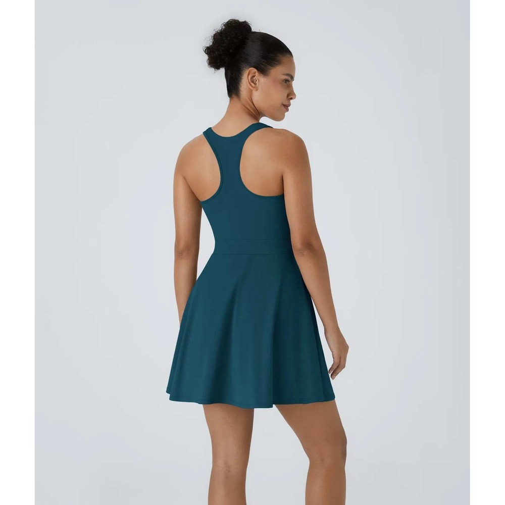 Halara Athletic Dress Backless Racerback Sleeveless Fit & Flare active Dress‎ S